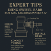 Swivel Barb for MFL Keg Disconnects 1/4"