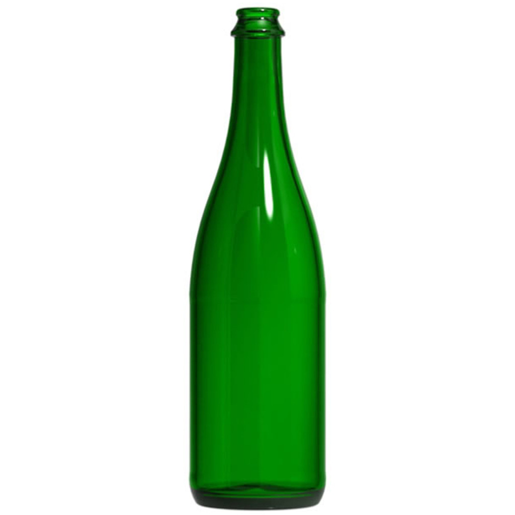 Champagne Green Wine Bottles 750 mL - 12/Case