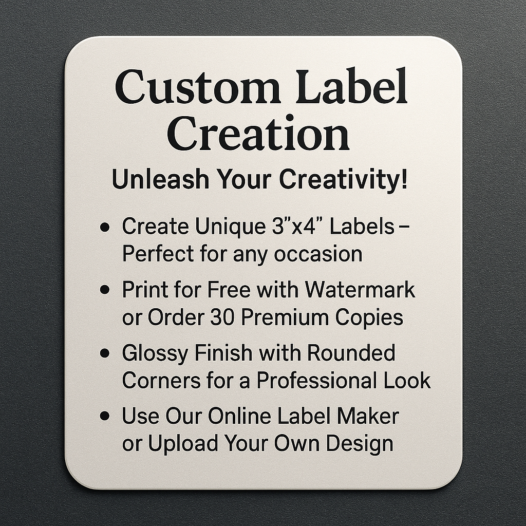 30 Custom Labels - Label Peelers
