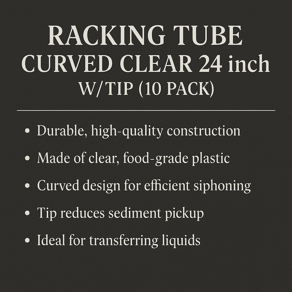 Racking Tube - Curved Clear 24 inch W/Tip (10 Pack)