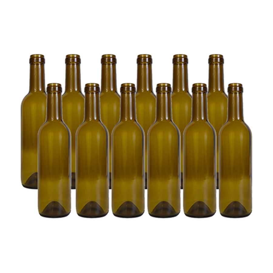 Antique Green Wine Bottles 375 mL - 12/Case