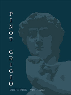 Pinot Grigio Wine Labels 30 ct