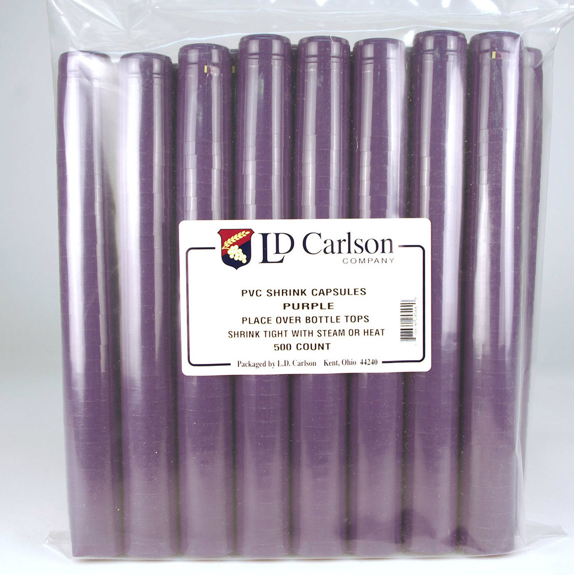 Purple PVC Shrink Capsules (500 Bulk)