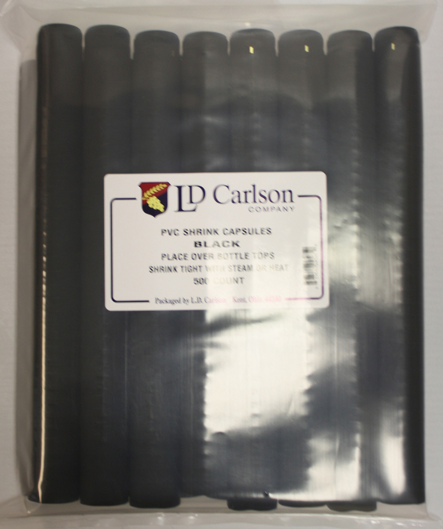 Black PVC Shrink Capsules (500 Bulk)