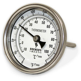 Brewer's Best Kettle Thermometer 3" Dial and 4" Probe