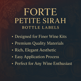 Petite Sirah Forte Labels