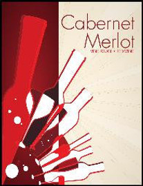 Cabernet Merlot Wine Labels 30 ct Old Style