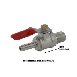Ball Valve 1/4" MPT > 1/4" Barbed Chk