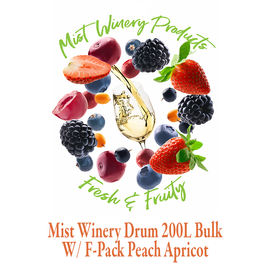 Mist Winery Drum 200L Bulk W/ F-Pack Peach Apricot