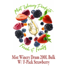 Mist Winery Drum 200L Bulk W/ F-Pack Strawberry