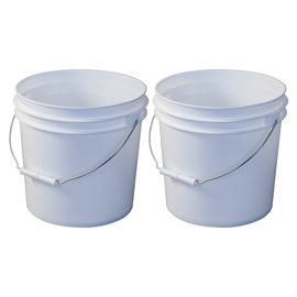 2 Gallon Fermenting Buckets with Grommeted Lids, set of 2