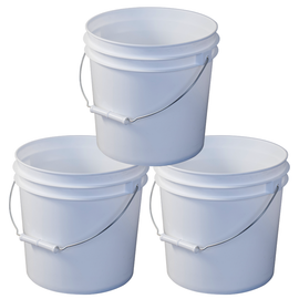 2 Gallon Fermenting Buckets with Grommeted Lids, set of 3
