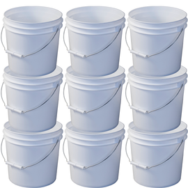 2 Gallon Fermenting Bucket Buy 9 with Grommeted Lids