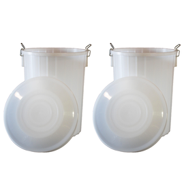 20 Gallon Fermenters with Lids, set of 2