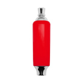 Red Plastic Tap Handle w/ Ferrule & Finial