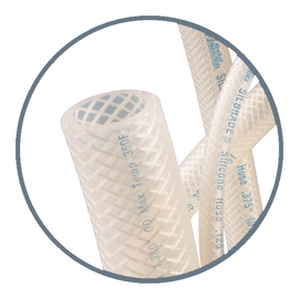 1" ID High Temp Silbrade Tubing / Foot
