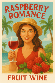 Raspberry Romance Raspberry Wine Kit, Finer Fruit Series Labels