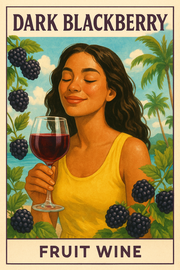 Dark Blackberry Wine Kit, Finer Fruit Series Labels