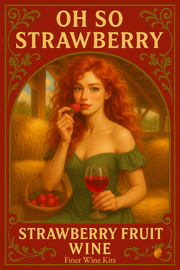 Oh So Strawberry Wine Kit, Finer Fruit Deluxe Series Labels