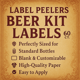Pack of 60 Label Peelers Beer Kit Labels, 12 oz Bottles