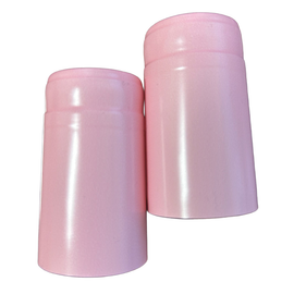Bag of 30 Light Pink PVC Shrink Capsules