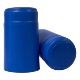 Matte Royal Blue PVC Shrink Capsules 30 Count