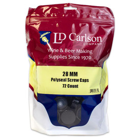28 mm Polyseal Screw Caps 72 Count