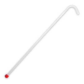 3/8 inch Racking Tube - Curved Clear 30 inch W/Tip (10 Pack)