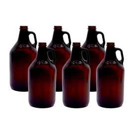 Amber Half Gallon Glass Jug (Case of 6)