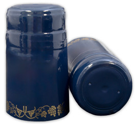 Blue/Gold Grapes PVC Shrink Capsules, bulk pack of 500