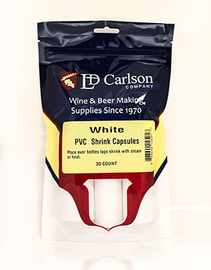 White PVC Shrink Capsules (Bag Of 30)