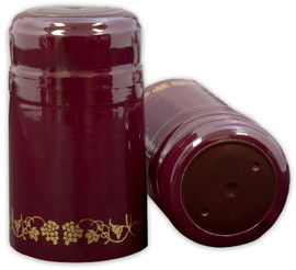 Burgundy/Gold Grapes PVC Shrink Capsules (Case Of 8000)
