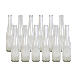 Case of 12 Clear Renana Style Wine Bottles 375 mL