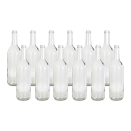 Screw Top Clear Wine Bottles 750 mL - 12/Case