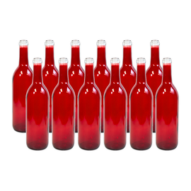 Case of 12 Red Wine Bottles 750 mL