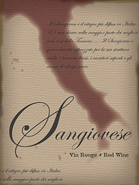 Pack of 30 Sangiovese Wine Labels