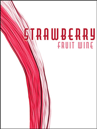 Strawberry Fruit Wine Labels 30 ct