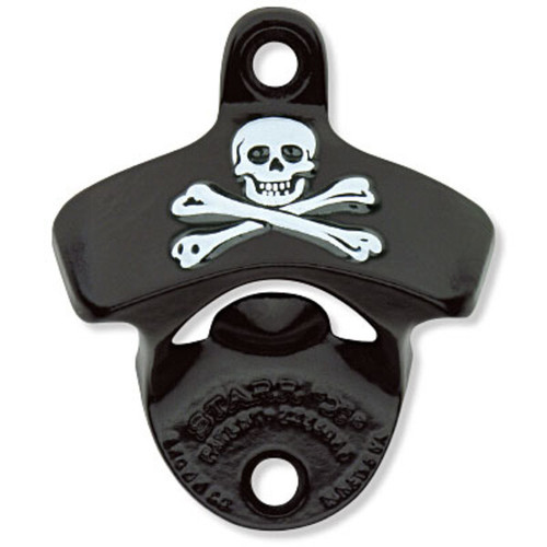 Black Powder Coated Skull and Cross Bones