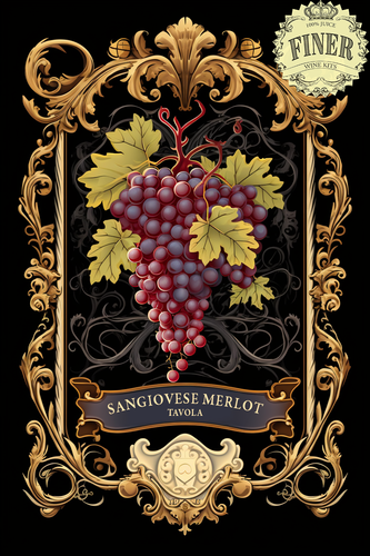 Sangiovese Merlot Wine Kit with Fresh Skins Option - Finer Wine Kits Tavola Series