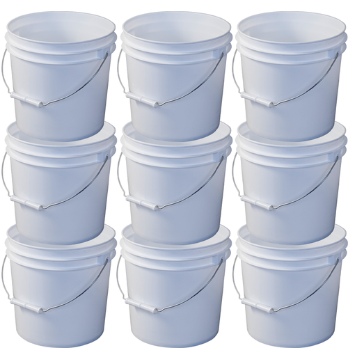 2 Gallon Fermenting Bucket Buy 9 with Grommeted Lids