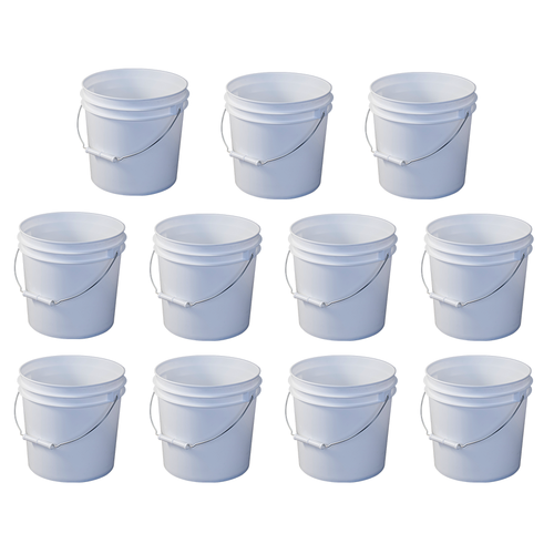 2 Gallon Fermenting Buckets with Grommeted Lids, set of 11