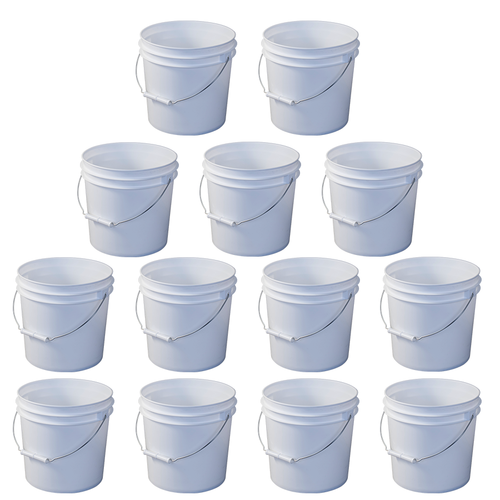 2 Gallon Fermenting Buckets with Grommeted Lids, set of 13