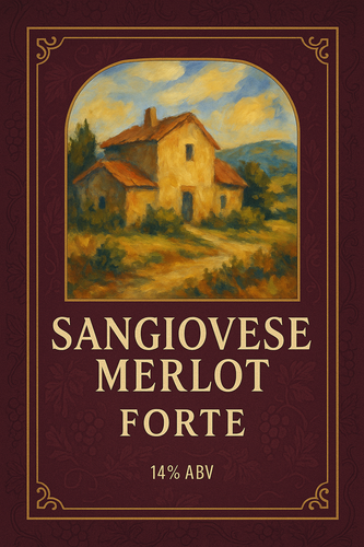 Sangiovese Merlot Forte Labels