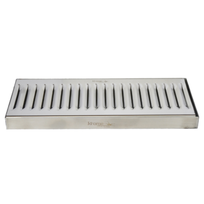12" x 5" Surface Drip Tray, Brushed Stainless, Without Drain