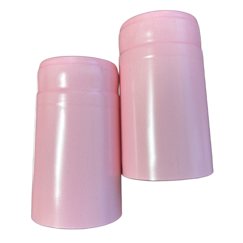Light Pink PVC Shrink Capsules, bulk pack of 500