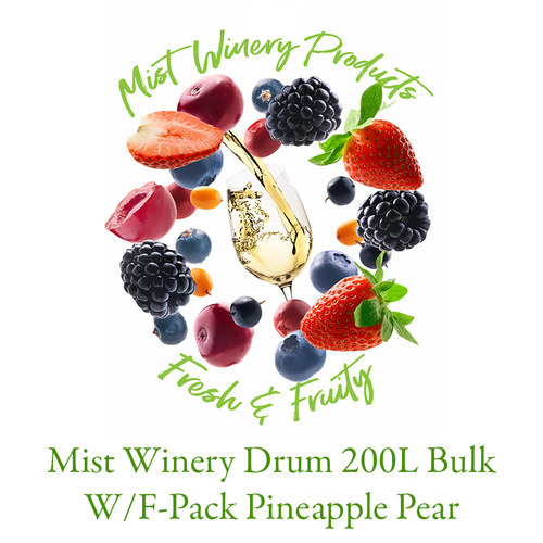 Mist Winery Drum 200L Bulk W/ F-Pack Pineapple Pear