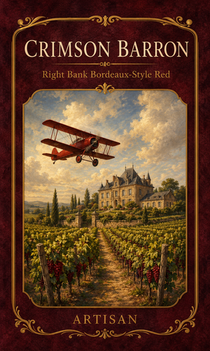 Crimson Barron Right Bank Bordeaux-Style Artisan Labels