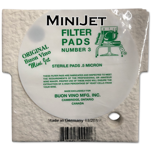 Buon Vino MiniJet Filter Pad #3 Sterile 0.5 Micron (3 ct)