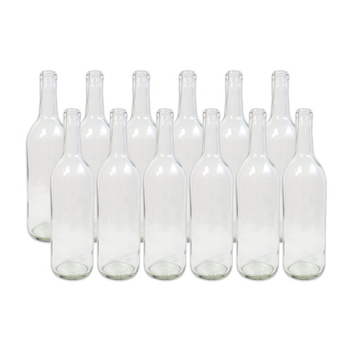 Clear 750 mL Wine Bottles - 12/Case