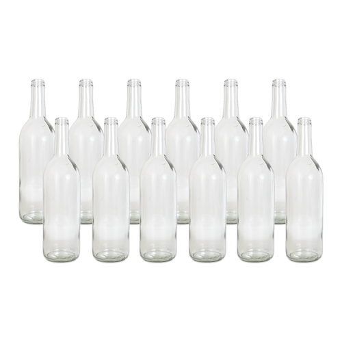 Screw Top Clear Wine Bottles 750 mL - 12/Case